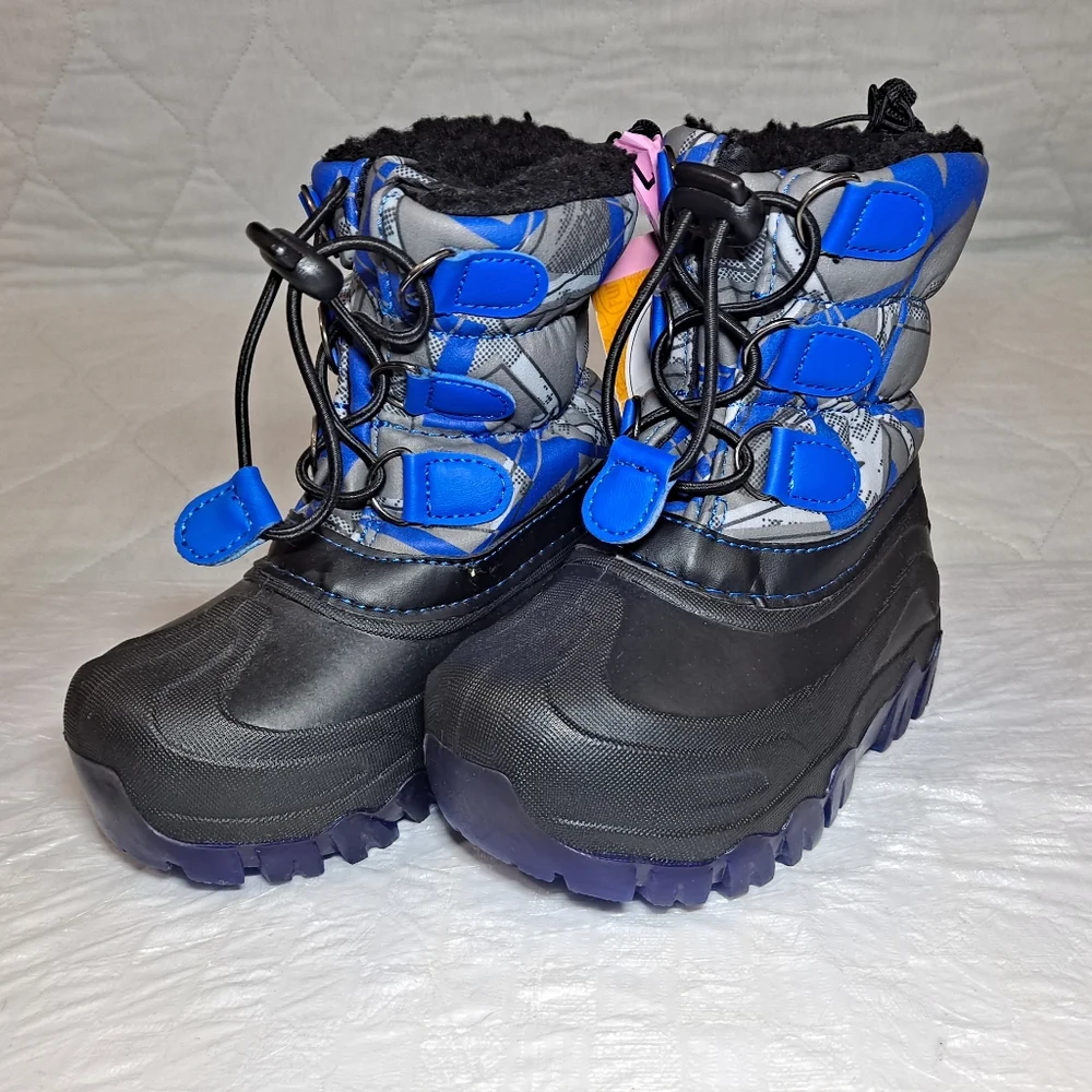Members Mark Kid's Snow Boots Size 7/8 Blue/Black -10° Rating 